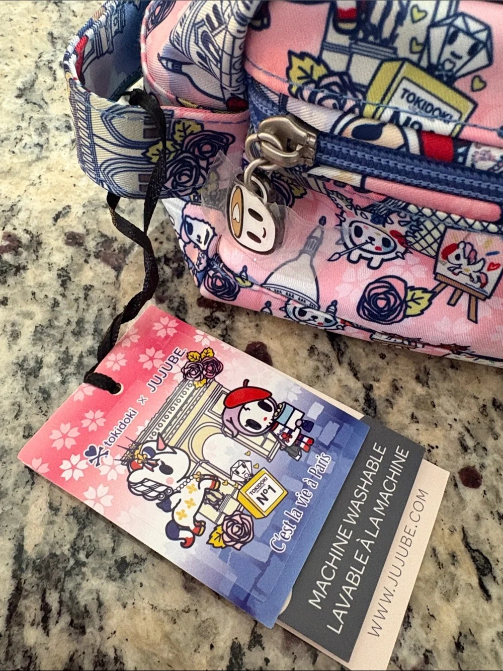 NWT JUJUBE TOKIDOKI BE DAPPER TOILETRY COSMETIC CASE - C'EST LA VIE À PARIS